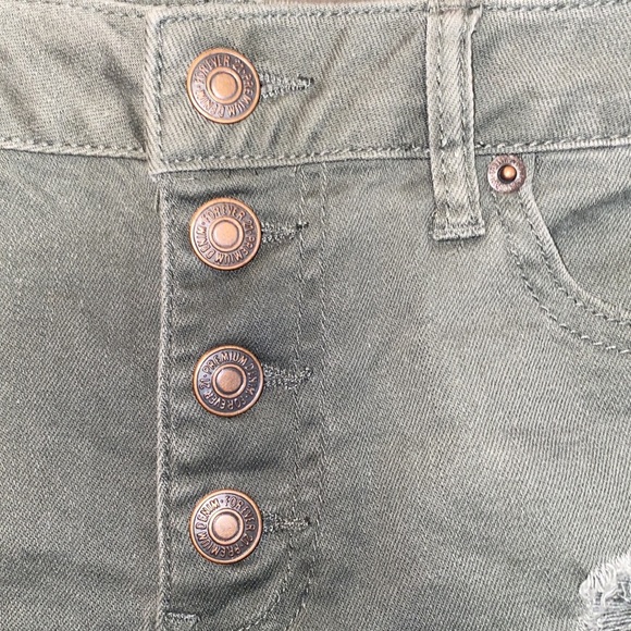 Forever 21 Size 27 Washout Jade High Waist Button Up Denim Jean Shorts - Picture 7 of 13